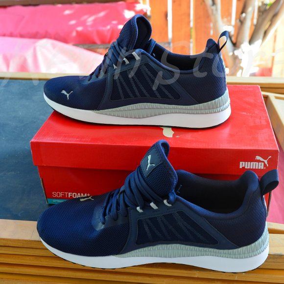 PUMA Mens Pacer Net Cage Trainers Sneakers Running Shoes Navy‎ main image 14